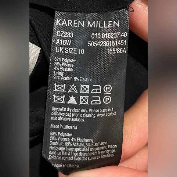 Karen Millen Black and White Dress Size 6 Price firm - Picture 5 of 5